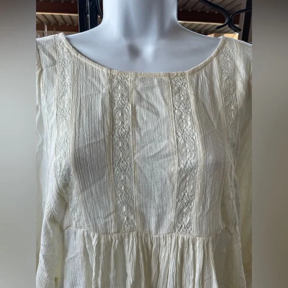 New American Eagle Outfitters Lightweight Lace Panels Straps Cross back Tunic XS - Picture 2 of 13